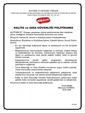 Kalite & Gıda Güvenliği